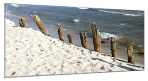 Obraz skleněný moře a pláž - 100 x 150 cm