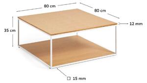 Konferenční stolek noya 80 x 80 cm bílý