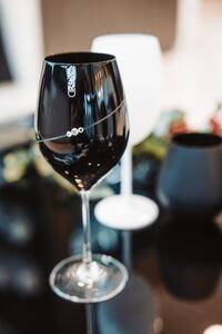Sklenice na víno, Swarovski, Silhouette black, 2 ks, 360 ml