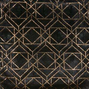 Mikroflanelová deka Premium se zlatým vzorem 150x200 - Černá