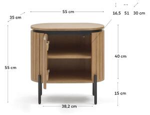 Noční stolek licia 55 x 55 cm přírodní