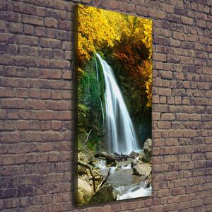 Vertikální Foto obraz na plátně Vodopád v lese ocv-72571423