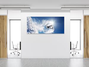 Obraz skleněný zimní snowboard - 30 x 40 cm