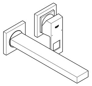 GROHE 23447000 - Umyvadlová baterie EUROCUBE 231 mm lesklý chrom
