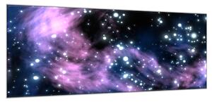 Obraz skleněný fialová mlhovina - 70 x 100 cm