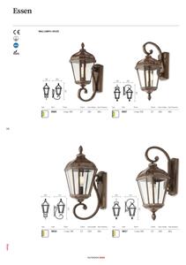 Redo 9656 - Venkovní nástěnná lampa ESSEN 1xE27/70W/230V IP44 hnědá/patina