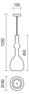 Redo 01-2937 - Lustr na lanku AMBIX 1xE27/42W/230V pr. 18 cm zlatá