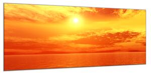 Obraz skleněný západ slunce nad mořem - 40 x 60 cm