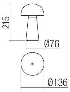 Redo 90439 - LED Stmívatelná dotyková lampa KIRA LED/4,7W/230V 2200 mAh černá