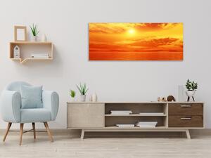 Obraz skleněný západ slunce nad mořem - 50 x 70 cm