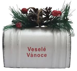 Vánoční dekorace schránka Vánoční schránka bílá