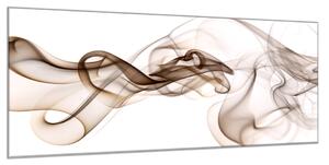 Obraz skleněný hnědý kouř bílé pozadí - 30 x 40 cm