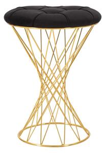 Stolička Toloba, 41x50 cm, černá/zlatá