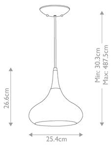 Feiss FE-BESO-P-M-DBZ -Lustr na lanku BESO 1xE27/60W/230V pr.25,4cm černá/měděná