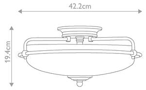 Quoizel QZ-GRIFFIN-F-WS - Stropní svítidlo GRIFFIN 3xE27/60W/230V bronzová