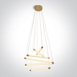 ONE-light Luxusní LED závěsný lustr Suna 65W 3900lm 3000K mosazný