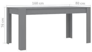 Jídelní stůl Clyde - šedý - dřevotříska | 160x80x76 cm