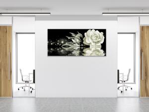 Obraz skleněný umělecká růže nad hladinou - 40 x 60 cm