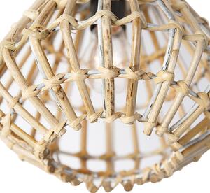 Venkovské stropní svítidlo bambusové s bílou - Canna Diamond