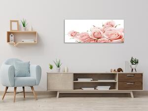 Obraz skleněný květy růžové růže - 40 x 60 cm