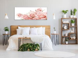 Obraz skleněný květy růžové růže - 40 x 60 cm