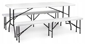 Sada zahradního nábytku plast Modern Home bílá, 3 ks