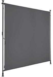 Tectake Markýza Taija s ruční klikou - 150 x 310 cm,černá