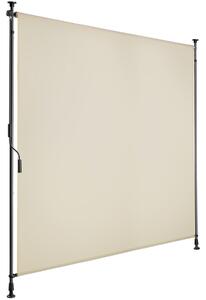 Tectake Markýza Taija s ruční klikou - 150 x 310 cm,béžová