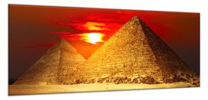 Obraz skleněný pyramidy údolí Gizy - 70 x 100 cm