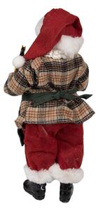 Vánoční dekorace Santa Claus v pracovním držící houpacího koníka - 16*8*28 cm