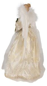 Dekorace socha Anděl s věnečkem a ve zdobných šatech - 28*16*46 cm