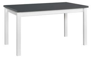 Drewmix Jídelní stůl ALBA 1 + deska stolu ořech světlý, nohy stolu bílá