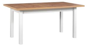Jídelní stůl MODENA 2 XL deska stolu bílá, nohy stolu ořech