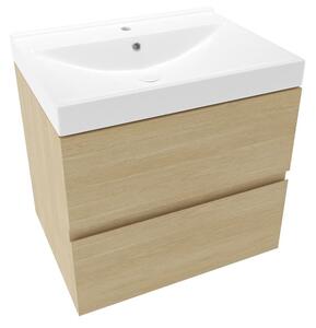 Koupelnová skříňka s umyvadlem Naturel Verona 60x50x45,5 cm světlé dřevo mat VERONA60SDU1