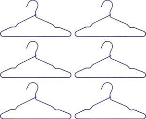 Ramínka na šaty Wire Blue – set 6 ks