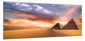 Obraz skleněný pyramidy Egypt - 50 x 100 cm