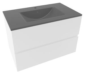 Koupelnová skříňka s umyvadlem Naturel Verona 80x50x45,5 cm bílá mat VERONA80BMU4