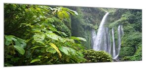 Obraz skleněný vodopády v lese - 40 x 60 cm