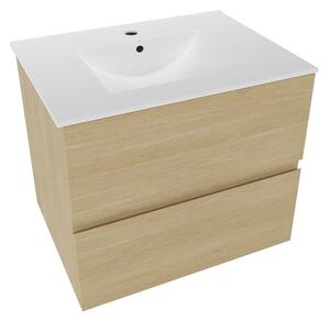 Koupelnová skříňka s umyvadlem Naturel Verona 60x50x45,5 cm světlé dřevo mat VERONA60SDU3