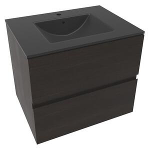 Koupelnová skříňka s umyvadlem Naturel Verona 60x50x45,5 cm tmavé dřevo mat VERONA60TDU4