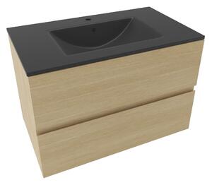 Koupelnová skříňka s umyvadlem Naturel Verona 80x50x45,5 cm světlé dřevo mat VERONA80SDU4