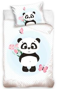 Dětské bavlněné povlečení do postýlky ROZTOMILÁ PANDA