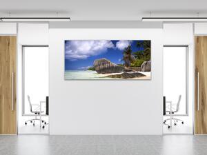 Obraz skleněný písečná pláž a moře - 30 x 60 cm