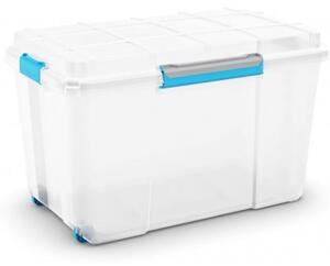 KIS Úložný box Scuba XL bíly 106l modré zavírání OBI Corporate
