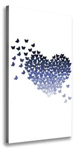 Vertikální Foto obraz na plátně Srdce z motýlů ocv-78453445