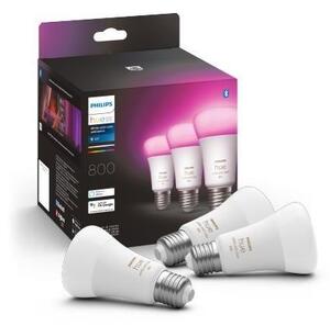 PH 8719514328389 Hue Bluetooth LED White and Color Ambiance set 3ks žárovek Philips 8719514328389 E27 A60 3x6,5W 3x800lm 2000-6500K RGB bílé stmívatelné - PHILIPS (929002489603)