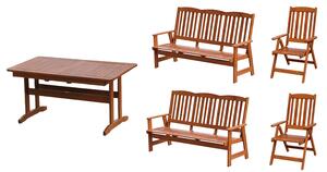 Zahradní set LUISA 3, stůl + 2x židle + 2x lavice