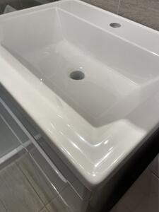 Kingsbath Eliba Credo S 55 koupelnová skříňka s umyvadlem z litého mramoru