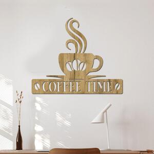 Dřevěná dekorace COFFEE | Rozměry (cm): 40x34 | Zvolte barvu dekoru: Dub zlatý