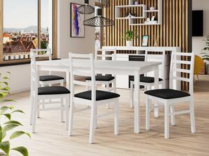 Rozkládací jídelní stůl se 6 židlemi AL02, Barva dřeva: sonoma-L, Potah: 25x - Paros 2 Mirjan24 5903211236358